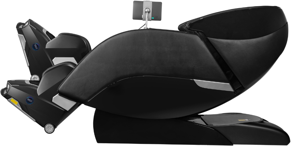 Phantom Rovo Dual Core reclined, showing the two independent leg units